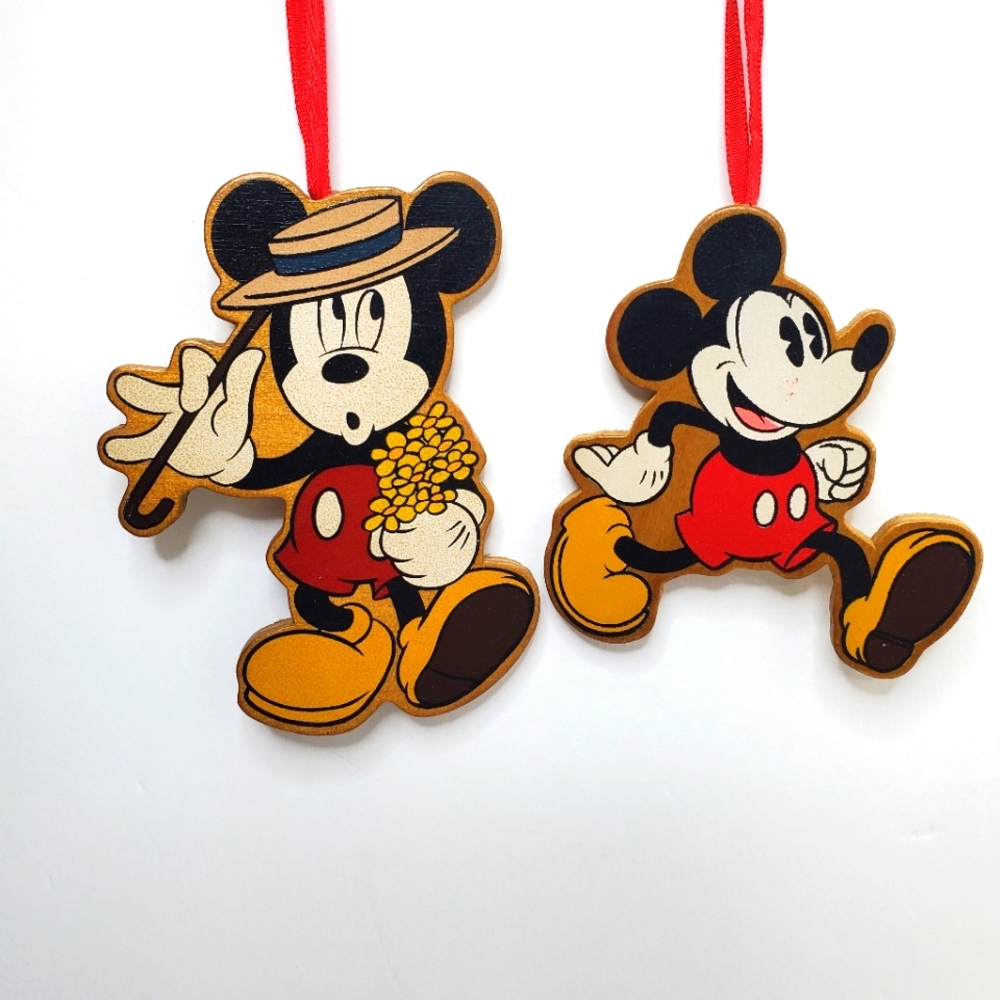 Mickey Mouse Wooden Christmas Ornament Vintage Kurt Adler